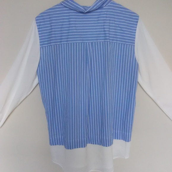 3 for $20: Calvin Klein Striped Blouse-Size L - Picture 5 of 9